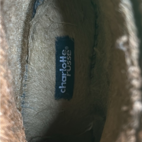 Charlotte Russe Platform, Ankle Boots, Camel Colored, Sz7.5 - Picture 7 of 8